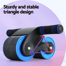 Everfit Ab Roller Automatic Rebound Abdominal Wheel Home Gym Workout Blue - RnR Galore