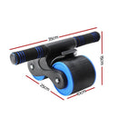 Everfit Ab Roller Automatic Rebound Abdominal Wheel Home Gym Workout Blue - RnR Galore