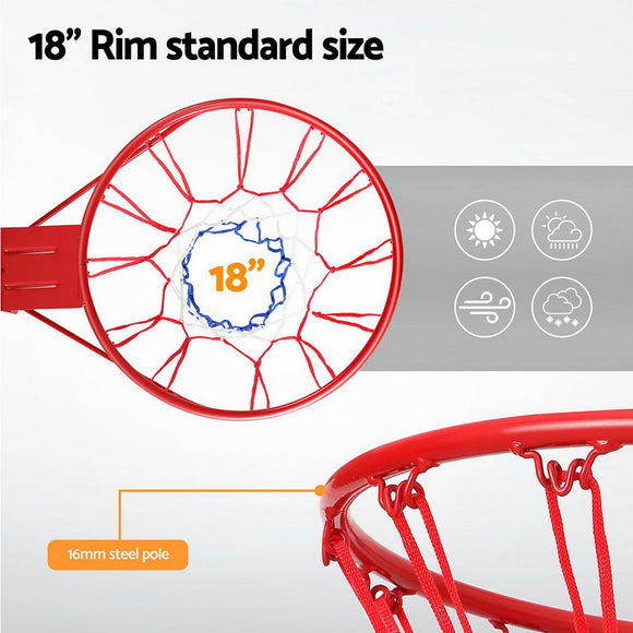 Everfit Basketball Ring Hoop Rim Goal Net 45CM - RnR Galore