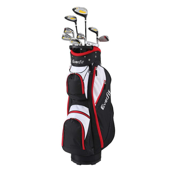 Everfit Golf Clubs Set Men Right Handed Golf Wedges Alloy Driver Golf Stand Bag - RnR Galore