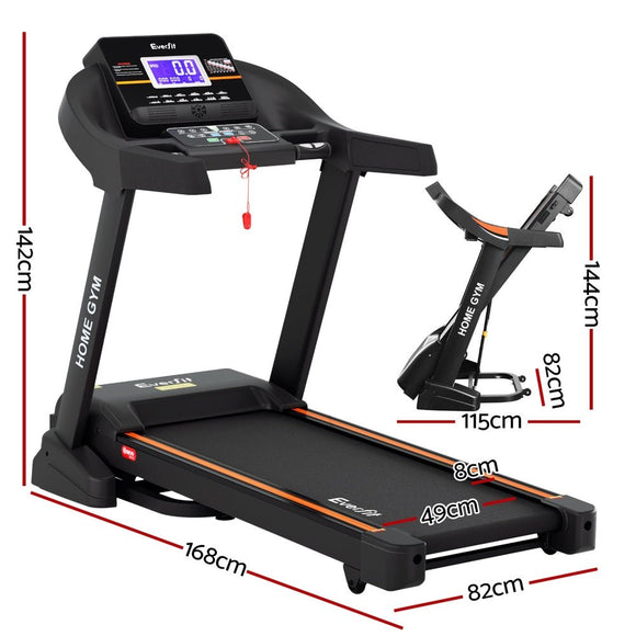 Everfit Treadmill Electric Auto Incline Home Gym Fitness Exercise Machine 490mm - RnR Galore
