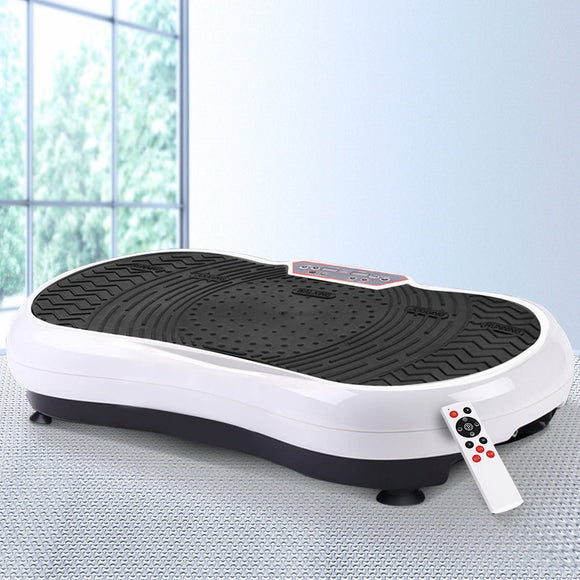 Everfit Vibration Machine Platform Vibrator Resistance Rope Home Fitness White - RnR Galore