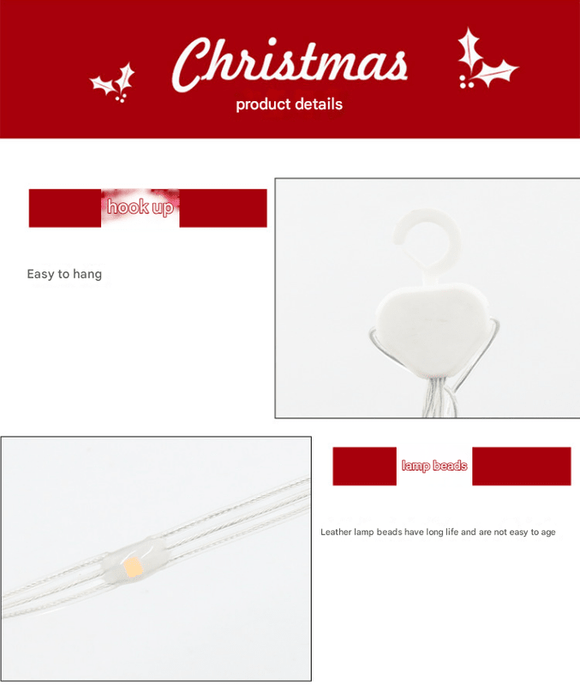 Festive Climbing Santa LED Ladder Light - USB Powered Outdoor Christmas Hanging Decoration with Remote(1.7m) - RnR Galore