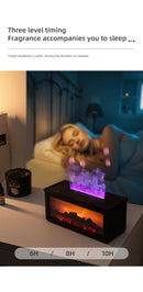 Fireplace Flame Effect Aroma Diffuser & Humidifier with 7 - Colour Light, Timer & Remote Control(White) - RnR Galore
