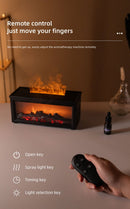 Fireplace Flame Effect Aroma Diffuser & Humidifier with 7 - Colour Light, Timer & Remote Control(White) - RnR Galore