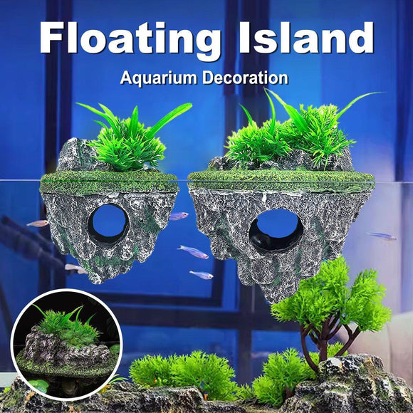 Fish Tank Aquascape Hoverstone Decoration Natural Rock Landscaping for Aquarium - L - RnR Galore