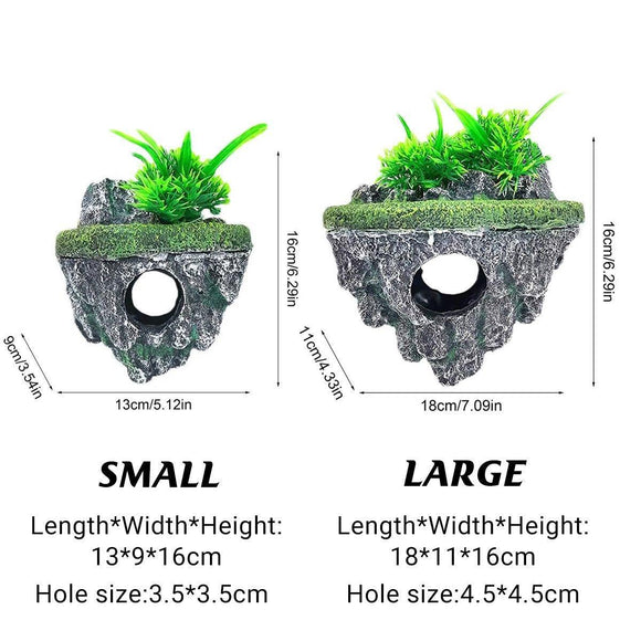 Fish Tank Aquascape Hoverstone Decoration Natural Rock Landscaping for Aquarium - L - RnR Galore