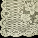 Floral Cream Set of 2 Polyester Lace Table Doilies 30 x 45 cm - RnR Galore