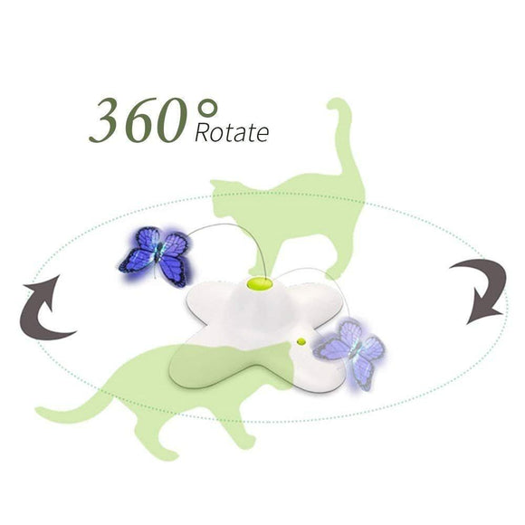 Flutter Bug Butterfly Cat Toy - Interactive Teaser Pet Kitty Play - All for Paws - RnR Galore