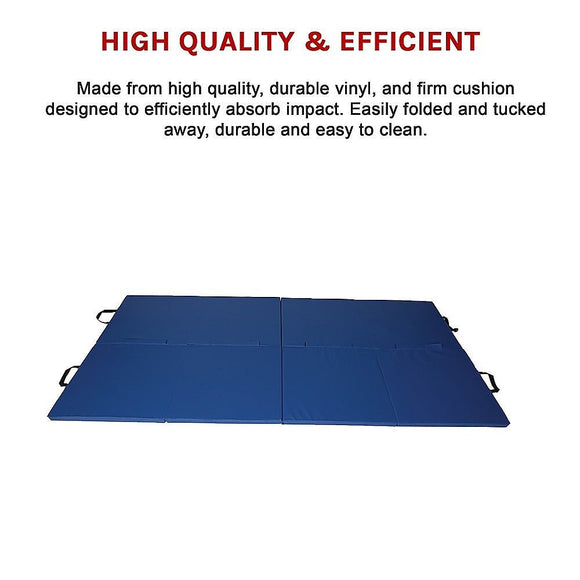 Folding Blue Exercise Mat – Gymnastics, Martial Arts, Yoga, Karate & Judo Training - RnR Galore
