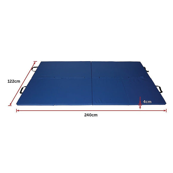 Folding Blue Exercise Mat – Gymnastics, Martial Arts, Yoga, Karate & Judo Training - RnR Galore