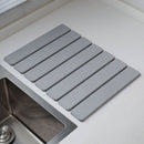 Folding Diatomaceous Earth Countertop Drain Mat - Quick Dry, Non - Slip & Easy Clean Absorbent Pad(light grey) - RnR Galore