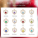 Forever Love Heart Birthstone Necklace: 925 Sterling Silver Personalized Jewelry for Mom, Wife, Friend with 12 Month Stone Options（red diamond,January） - RnR Galore
