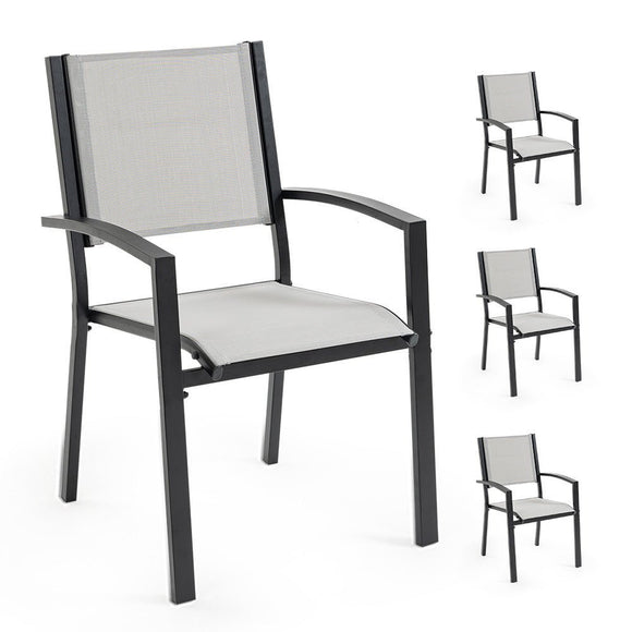 Fortia 4pc Outdoor Dining Chair Set, Furniture for Outside - RnR Galore