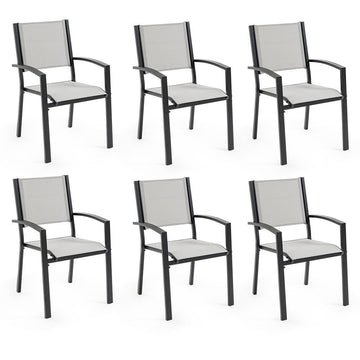 FORTIA 6pc Outdoor Dining Chair Set, for Outside - RnR Galore