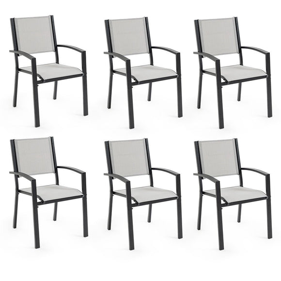 FORTIA 6pc Outdoor Dining Chair Set, for Outside - RnR Galore