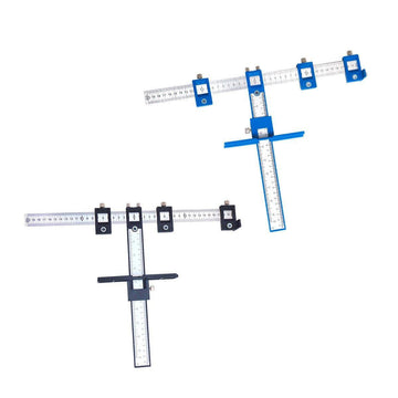 Furniture Carpentry Drill Guide Punch Locator Woodworking Hole Locator Ruler - Blue - RnR Galore