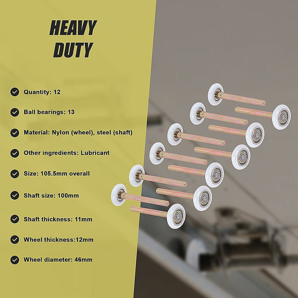 Garage Door Roller / Wheel / Heavy - duty 13 Ball Bearing 12 Pack - RnR Galore