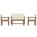 Gardeon 4 - Piece Outdoor Sofa Set Wooden Couch Lounge Setting - RnR Galore