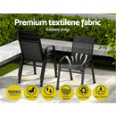 Gardeon 4PC Outdoor Dining Chairs Stackable Lounge Chair Patio Furniture Black - RnR Galore