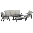 Gardeon 5 - Piece Outdoor Furniture Setting Table Chair Set Aluminium Sofa 7 - Seater - RnR Galore