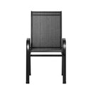Gardeon 6PC Outdoor Dining Chairs Stackable Lounge Chair Patio Furniture Black - RnR Galore