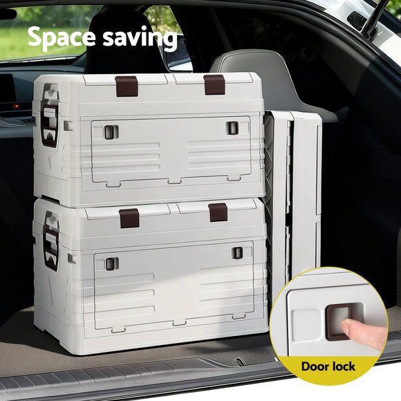Gardeon 80L Outdoor Storage Box Foldable Camping Collapsible Bins Organizer - RnR Galore