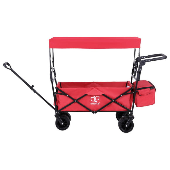 Gardeon Garden Cart with Removable Canopy Red - RnR Galore