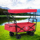 Gardeon Garden Cart with Removable Canopy Red - RnR Galore