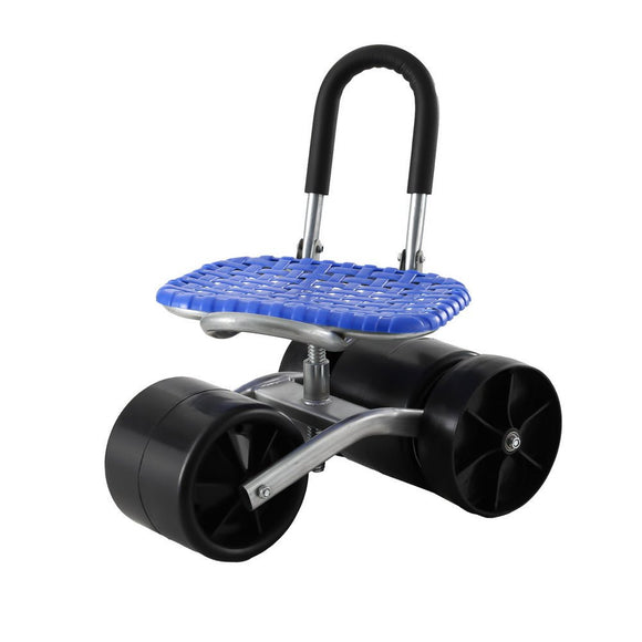 Gardeon Garden Stool Seat Foldable with Wheels Blue - RnR Galore
