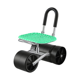 Gardeon Gardening Cart with 360° Swivel Seat | Rolling Work Seat with Adjustable Height & All - Terrain Wheels | 130KG Capacity Heavy Duty Garden Scooter for Back Pain Relief & Vehicle Detailing | Foldable Backrest & Ventilated Seat, Green - RnR Galore