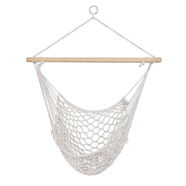 Gardeon Hammock Chair Outdoor Hanging Camping Mesh Indoor Cream - RnR Galore
