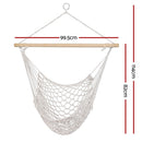 Gardeon Hammock Chair Outdoor Hanging Camping Mesh Indoor Cream - RnR Galore