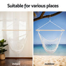 Gardeon Hammock Chair Outdoor Hanging Camping Mesh Indoor Cream - RnR Galore