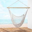 Gardeon Hammock Chair Outdoor Hanging Camping Mesh Indoor Cream - RnR Galore