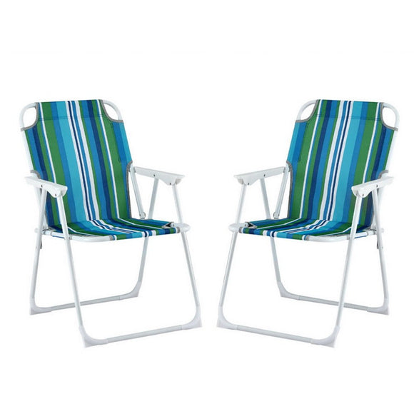 Gardeon Outdoor Chairs Folding Camping Chair Steel Portable Patio Furniture - RnR Galore