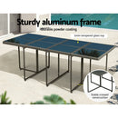 Gardeon Outdoor Dining Set 13 Piece Wicker Table Chairs Setting Grey - RnR Galore
