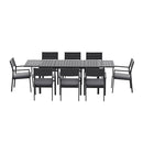 Gardeon Outdoor Dining Set 9PCS Aluminum Extendable Table Chairs Patio Furniture - RnR Galore