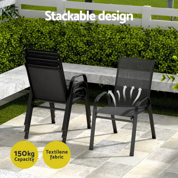 Gardeon Outdoor Dining Set Table and Chairs Patio Garden Furniture Bistro Set - RnR Galore