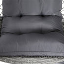 Gardeon Outdoor Egg Swing Chair Wicker Furniture Pod Stand Armrest Light Grey - RnR Galore