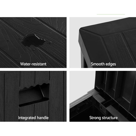 Gardeon Outdoor Storage Box 195L Bench Seat Garden Deck Toy Tool Sheds - RnR Galore
