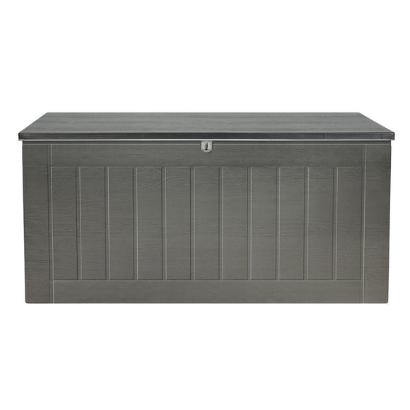Gardeon Outdoor Storage Box 830L Container Lockable Garden Bench Tool Shed Black - RnR Galore