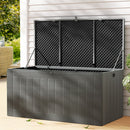 Gardeon Outdoor Storage Box 830L Container Lockable Garden Bench Tool Shed Black - RnR Galore