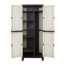 Gardeon Outdoor Storage Cabinet Box 173cm Lockable Cupboard Sheds Garage Adjustable Beige - RnR Galore