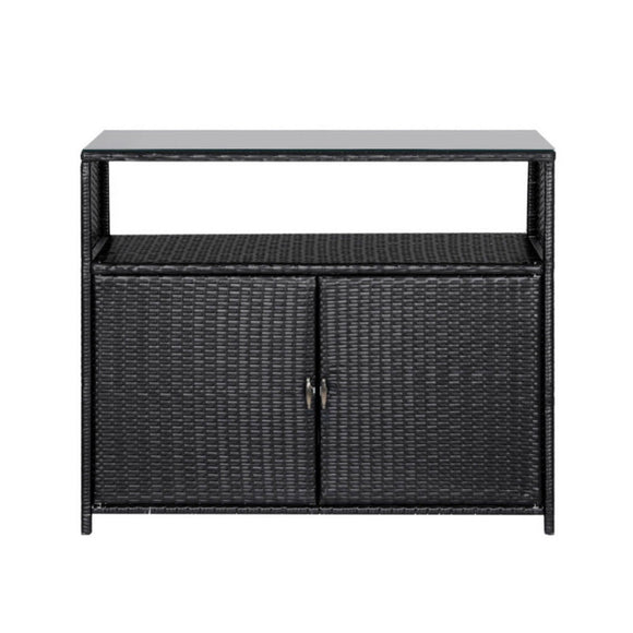Gardeon Outdoor Storage Cabinet Box Garage Wicker Shed Tools Shelf Chest Garden - RnR Galore