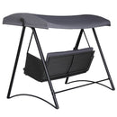 Gardeon Outdoor Swing Chair Garden Bench Furniture Canopy 3 Seater Rattan Grey - RnR Galore