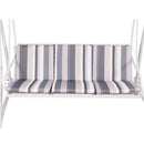 Gardeon Outdoor Swing Chair Garden Bench Furniture Canopy 3 Seater White Grey - RnR Galore