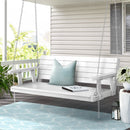 Gardeon Porch Swing Chair with Chain Outdoor Furniture 3 Seater Bench Wooden White - RnR Galore