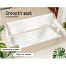 Gardeon Porch Swing Chair with Chain Outdoor Furniture 3 Seater Bench Wooden White - RnR Galore