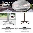 Gardeon Set of 6 Outdoor Bar Table Aluminium Round 70/110CM - RnR Galore